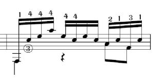 J.S. Bach, prélude en Ré mineur, mesure 15