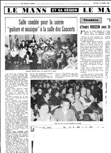 concert donné par l'association guitare et musique, sous la direction de José de Tourris